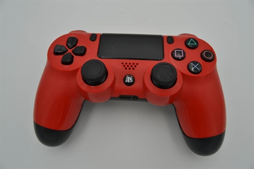 Playstation 4 - Dual Shock 4 Wireless Controller - Red and black - PS4 Tilbehør (B Grade) (Genbrug)